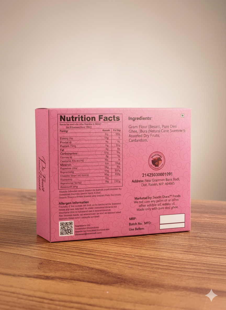 Dry Fruits Besan Laddu – Premium Desi Ghee Mithai (300 gm)