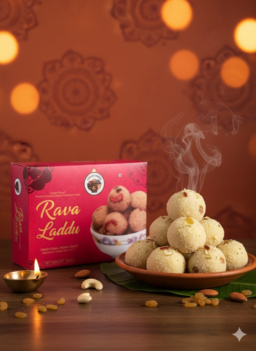 Swadh Dhara Rawa Laddu 300 gm – Pure Ghee Sweet